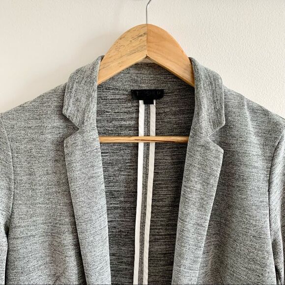 TOPSHOP Stretch Knit Grey Casual Open Blazer - Picture 4 of 12
